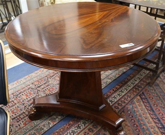 A Regency style mahogany centre table, 90cm